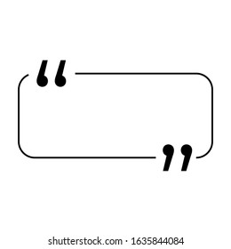 Quote border vector. Blank template. Creative vector banner illustration. Texting quote boxes.  Empty border. Eps 10