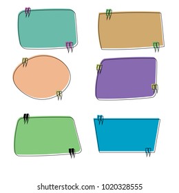 quote  box bubble speech illustration template set vector