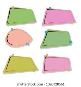 quote  box bubble speech illustration template set vector