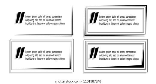 quote box bubble talk speech frame template illustration.with simple frames creative modern style.vector isolated background