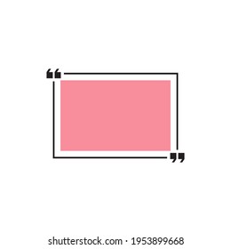 Quote box or bubbles in flat style. Rectangle, circle shapes. Note, quotation bubble elements, templates. Text speech quote, citation bubbles. Vector illustration.