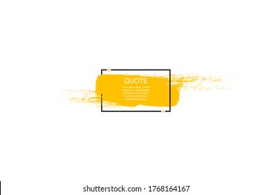 Quote box frame, big set. Quote box icon. Texting quote boxes. Blank Grunge brush background. Vector illustration