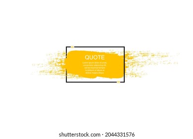 Quote box frame, big set. Quote box icon. Texting quote boxes. Blank Grunge brush background. Vector illustration