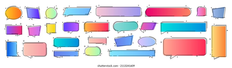 Quote box frame, big set. Set of callouts titles template. Quote box icon. Texting quote boxes. Blank template quote text info design boxes quotation bubble blog quotes symbols. Vector illustration.