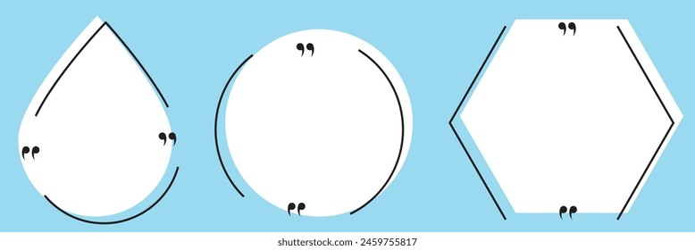 Quote box frame, big set. Quote text in a speech bubble. Quote box icon. Blank template quote text info design boxes quotation bubble blog quotes symbols. Set of speech bubbles. Speak bubble text.