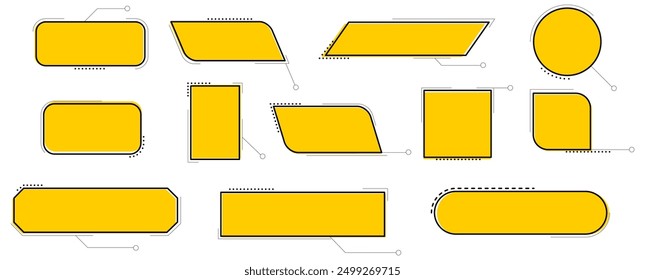 Quote box frame, big set. Set of callouts titles template. Quote box icon. Texting quote boxes. Blank template quote text info design boxes quotation bubble blog quotes symbols. Vector illustration.