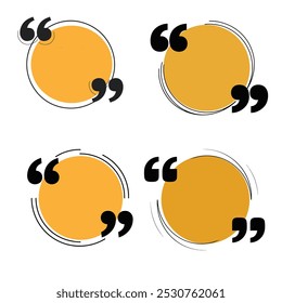 Quote box frame, big set. Texting boxes color flat cartoon icons. Blank template quote info design boxes quotation bubble blog symbols.