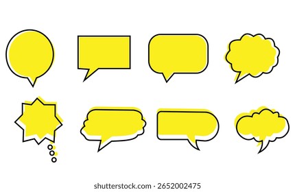 Quote box frame, big set. Quote text in speech bubble. Quote box icon. Blank template quote text info design boxes quotation bubble blog quotes symbols.