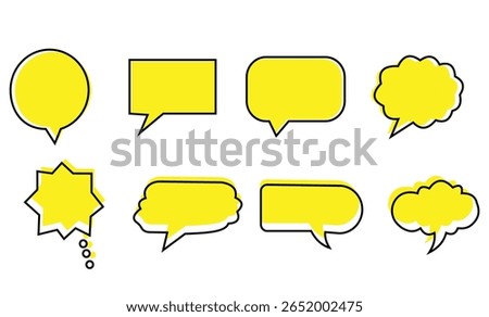 Quote box frame, big set. Quote text in speech bubble. Quote box icon. Blank template quote text info design boxes quotation bubble blog quotes symbols.