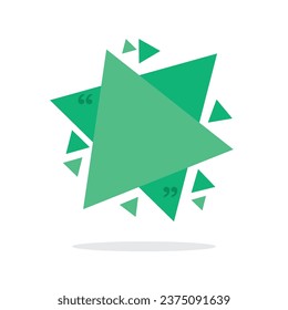 Quote box frame icon in flat style. Dialogue speech on isolated background vector illustration 