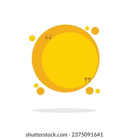 Quote box frame icon in flat style. Dialogue speech on isolated background vector illustration 