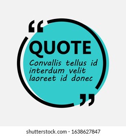 Quote box frame, Quote box icon. Texting quote boxes. Blank template quote text info design boxes quotation bubble blog quotes symbols. Creative vector banner illustration.