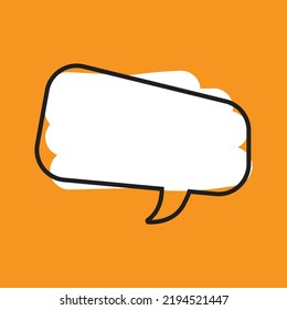 Marco de la casilla de cita. Icono de cuadro de cita. Cita de texto. caja de burbujas. Fondo de pincel en blanco. Ilustración del vector