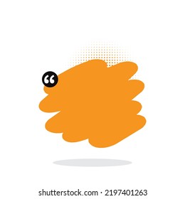 Quote box frame. Quote box icon. Texting quote box. Blank brush background. bubble text box.