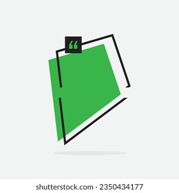 Quote box frame. Quote box icon. Texting quote box. Blank background. Vector illustration