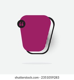 Quote box frame. Quote box icon. Texting quote box. Blank template quote text info design box quotation bubble blog quot symbols. Creative vector banner illustration.