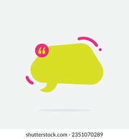 Quote box frame. Quote box icon. Texting quote box. Blank template quote text info design box quotation bubble blog quot symbol. Creative vector banner illustration.