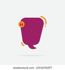 Quote box frame. Quote box icon. Texting quote box. Blank template quote text info design box quotation bubble blog quot symbol. Creative vector banner illustration.