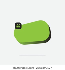 Quote box frame. Quote box icon. Texting quote box. Blank template quote text info design box quotation bubble blog quot symbol. Creative vector banner illustration.