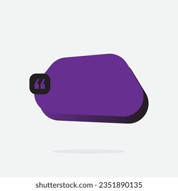 Quote box frame. Quote box icon. Texting quote box. Blank template quote text info design box quotation bubble blog quot symbol. Creative vector banner illustration.
