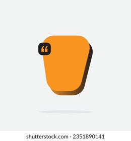 Quote box frame. Quote box icon. Texting quote box. Blank template quote text info design box quotation bubble blog quot symbol. Creative vector banner illustration.