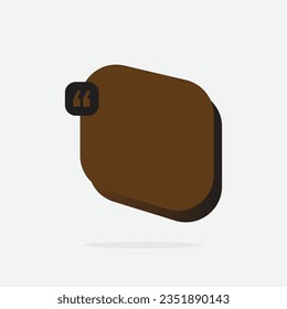 Quote box frame. Quote box icon. Texting quote box. Blank template quote text info design box quotation bubble blog quot symbol. Creative vector banner illustration.