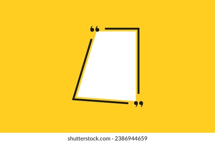 icono de cuadro de comillas, comillas de texto, burbuja de voz con comillas. marcos de comillas de línea - banner de burbuja de presupuesto con marco vacío