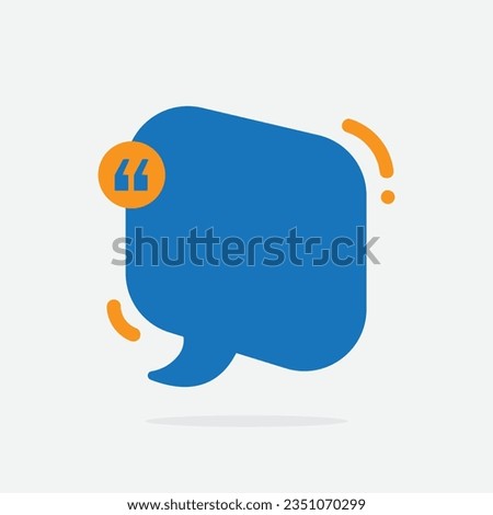 Quote box frame. Quote box icon. Texting quote box. Blank template quote text info design box quotation bubble blog quot symbol. Creative vector banner illustration.