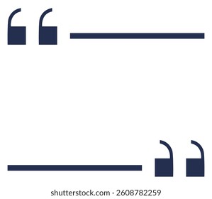 Quote box frame isolated on white background.
