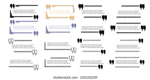 quote box, frame talk,speech template illustration.with simple creative design.isolated on white background