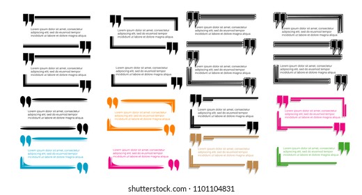quote box, frame talk,speech template illustration.with simple creative design.isolated on white background