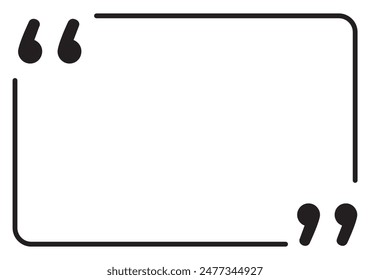 Quote box frame. Text blog information block icon .Quote info box quotation icon. vector illustration.
