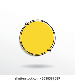Quote box frame. Quote text in speech bubble. Quote box icon. Blank template quote text info design boxes quotation bubble blog quotes symbols.