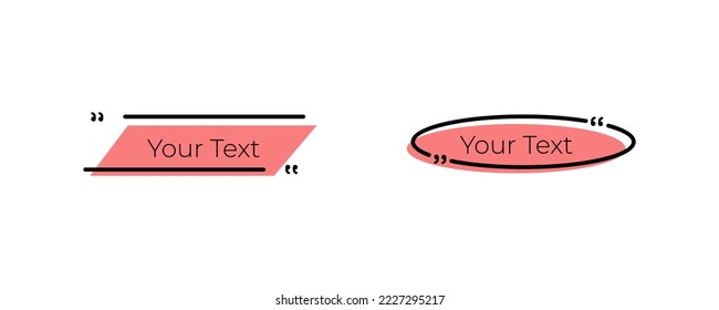 Quote box frame , vector icon.  Quote box icon. Speech bubble set.  10 eps
