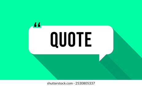 Quote box frame. Vector illustration. Texting quote blank template box.