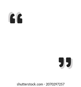 quote box frames isolated on white background. Vector illustration.