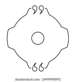 Quote box minimalist outline frame templates