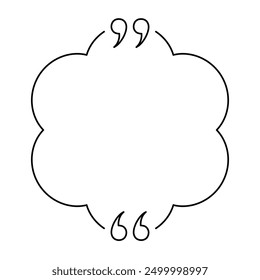 Quote box minimalist outline frame templates