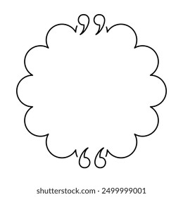 Quote box minimalist outline frame templates