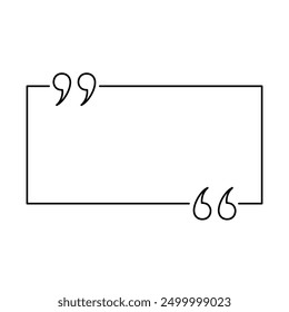 Quote box minimalist outline frame templates