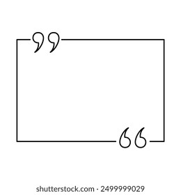 Quote box minimalist outline frame templates