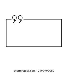 Quote box minimalist outline frame templates