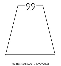 Quote box minimalist outline frame templates