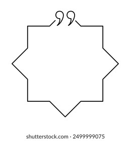 Quote box minimalist outline frame templates