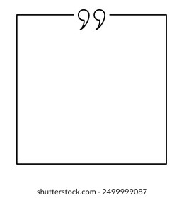 Quote box minimalist outline frame templates