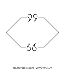 Quote box minimalist outline frame templates
