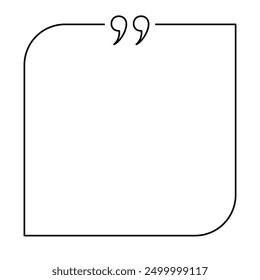 Quote box minimalist outline frame templates