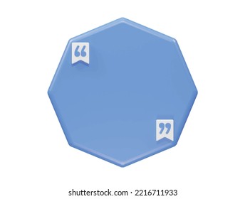 Quote box mockup 3d illustration