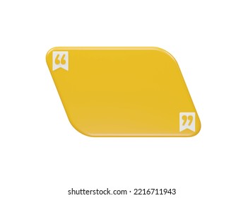 Quote box mockup 3d illustration