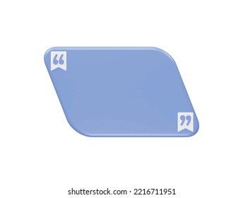 Quote box mockup 3d illustration